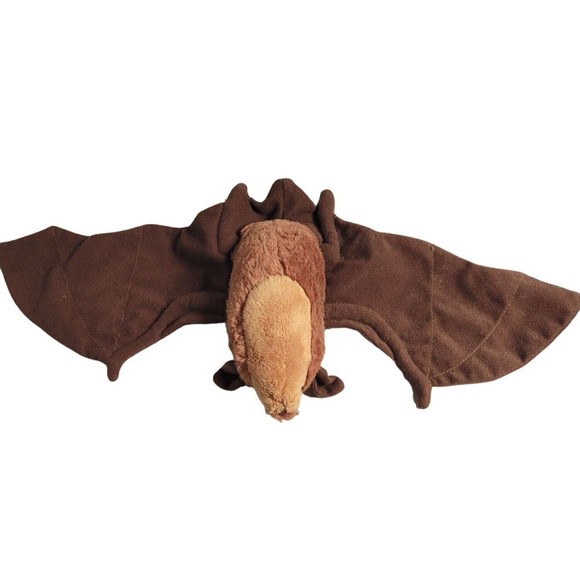 Wildlife Artist Brown Bat Stuffed Plush Animal Soft Winged Toy 7 x 15 inch - Picture 3 of 8